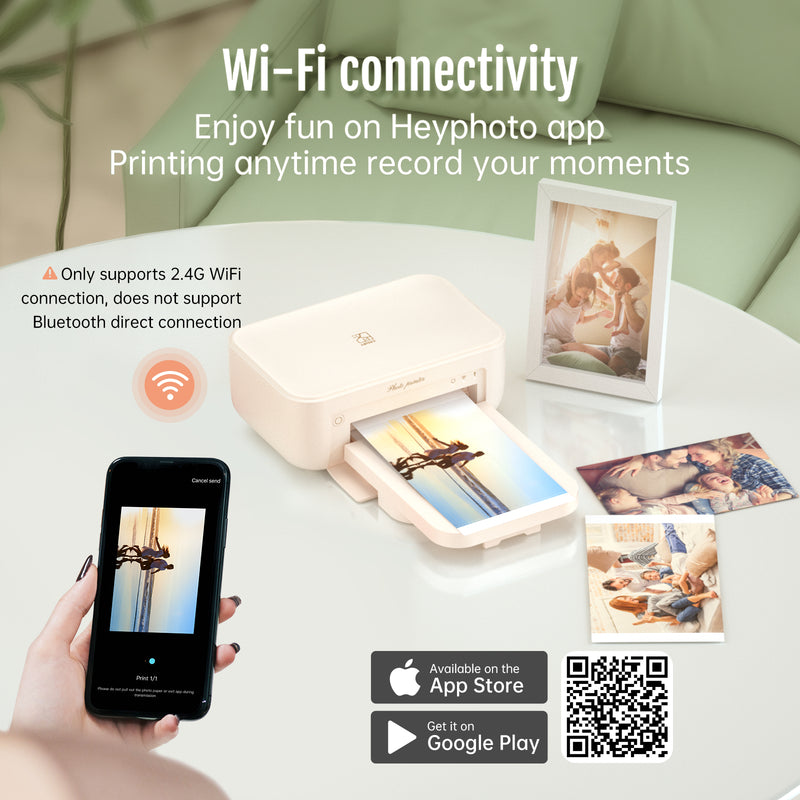 HPRT CP4100 Wi-Fi Wireless Instant Photo Printer 4x6 with 20 Sheets of Photo Paper